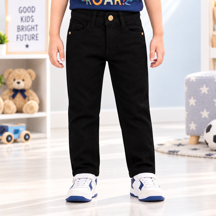 Imported Jet Black Stretchable Jeans