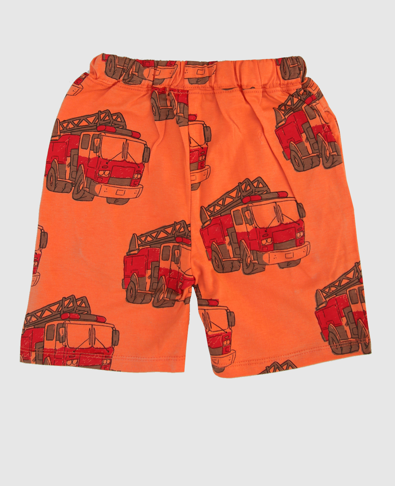 Minnie Craft / Summer boys 2pc soft stretchable cotton printed Fabric Orange T-Shirt & Short