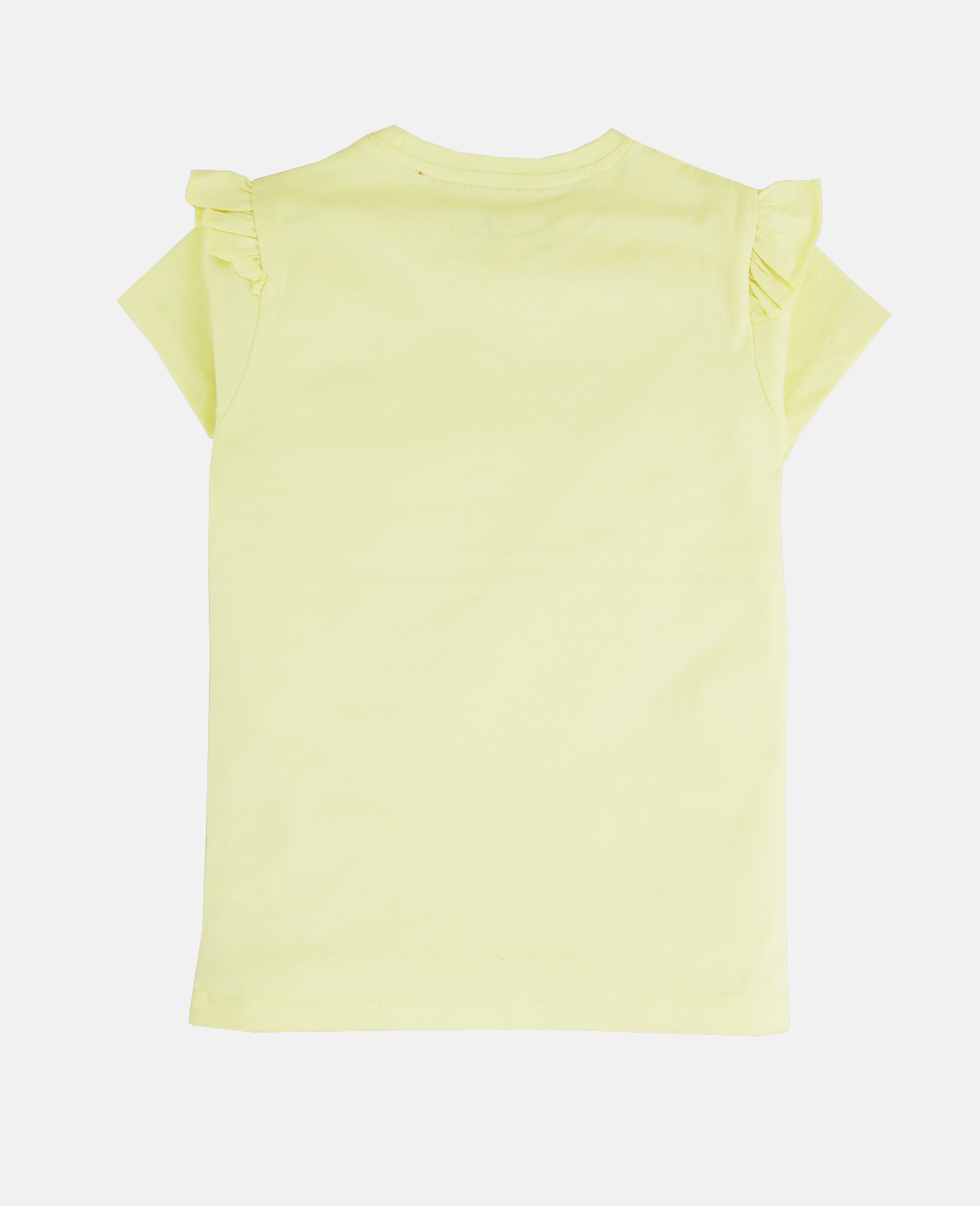 Minnie Craft Brand /Girls soft Stretchable Cotton Frilled Glitter Printing  / Chase your dreams design Yellow color T-Shirt