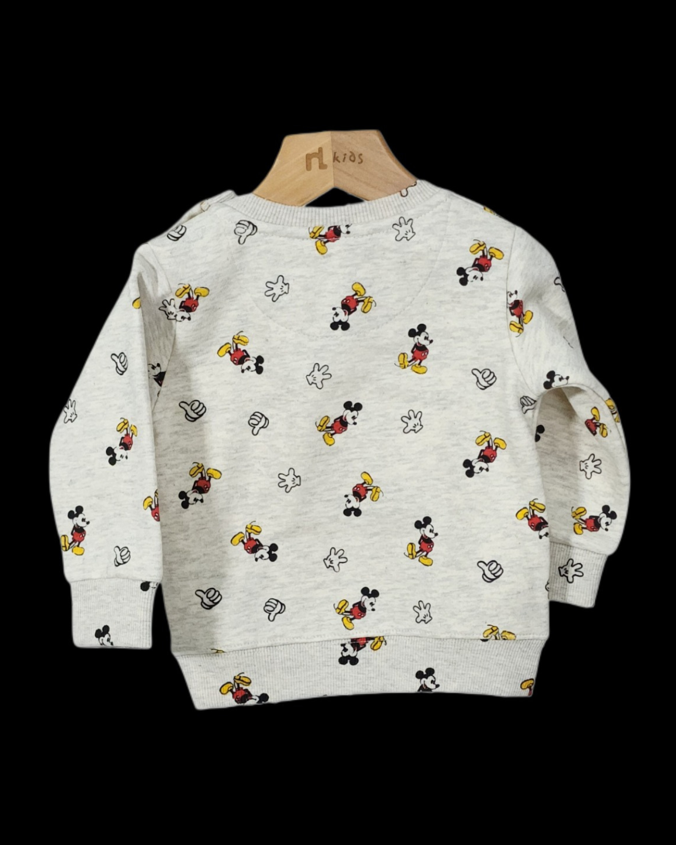 Mars Kids / Infants Mickey Mouse Front Pocket Cotton Fleece Knit Sweat Shirt