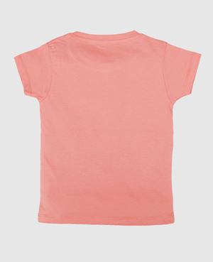 Minnie Craft / Girls soft stretchable printed T-shirt /  Light pink