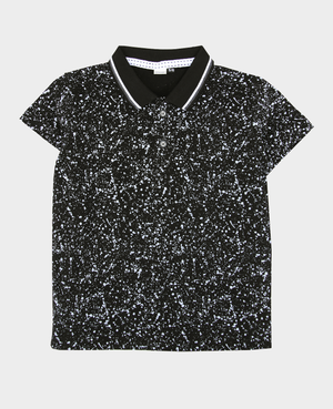 Imported Polo / Boys Soft and Stretchable black printed Polo shirt