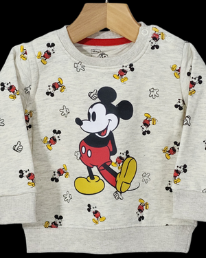 Mars Kids / Infants Mickey Mouse Printed Cotton Fleece Knit Sweat Shirt