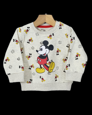 Mars Kids / Infants Mickey Mouse Printed Cotton Fleece Knit Sweat Shirt