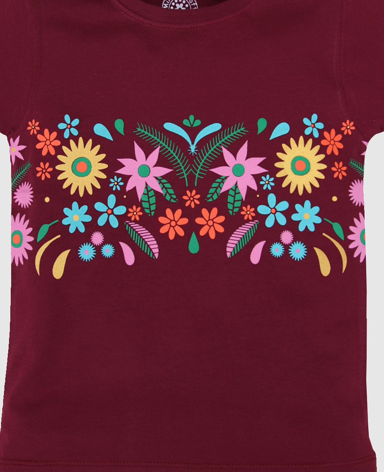 Minnie Craft / Girls soft stretchable printed T-shirt /  Dark Maroon