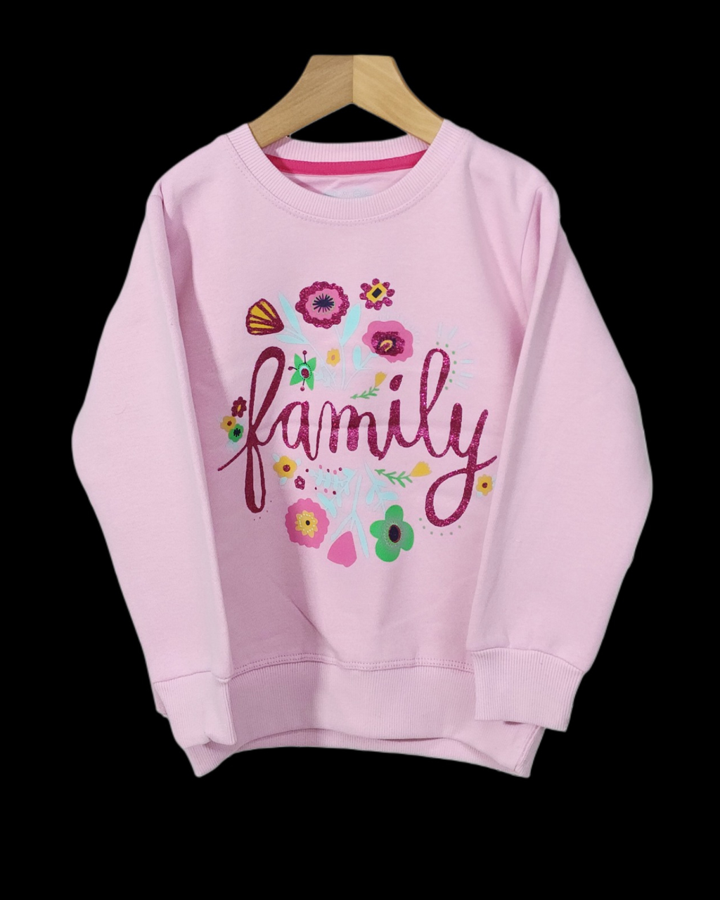 Mars Kids / Winter Girls Light Pink Soft Cotton fleece Knit Sweatshirt / Family Design