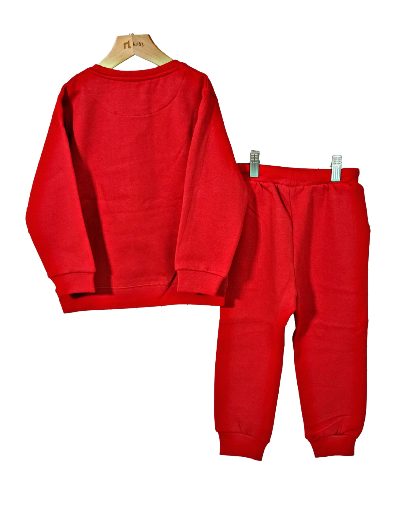 Mars Kids / Snoopy Design / Cotton Fleece Knit Red Color Front Printed Sweatshirt-Pajama 2pc Set