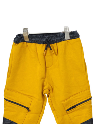 Breakout Kids / Boys Winter Cargo Trouser Cotton Fleece Yellow Mustard Color