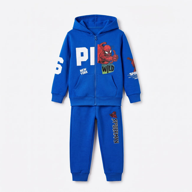 Minnie Minors 2 pc Set Royal Blue Hoodie-Jogger pants / Spider Man Design