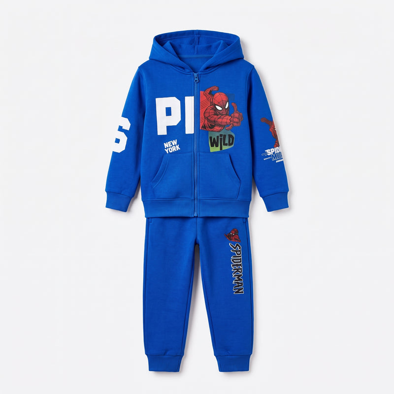 Minnie Minors 2 pc Set Royal Blue Hoodie-Jogger pants / Spider-Man Design