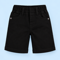 Imported / Unisex / Jet Black Soft Stretchable Denim Shorts / Front & Back Pockets