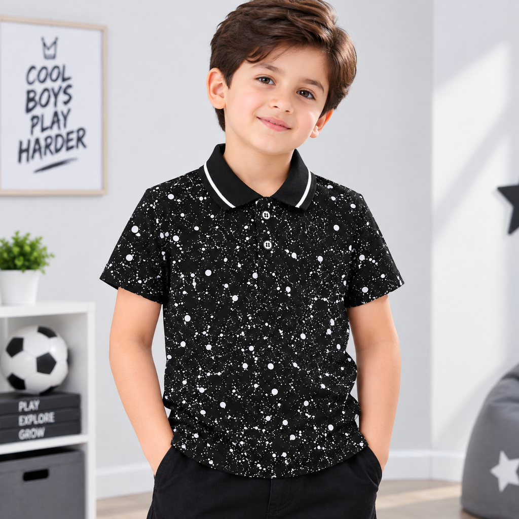 Imported Soft Cotton Black Polo Shirt