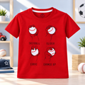 Minnie Craft / Boys Baseball Soft Organic Cotton Printed T-Shirt