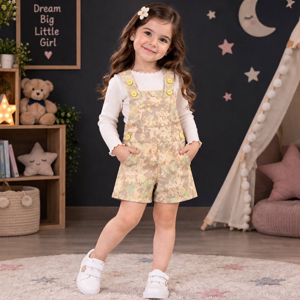 Minnie Craft / Unisex Camo-Textured Multicolor Design Romper