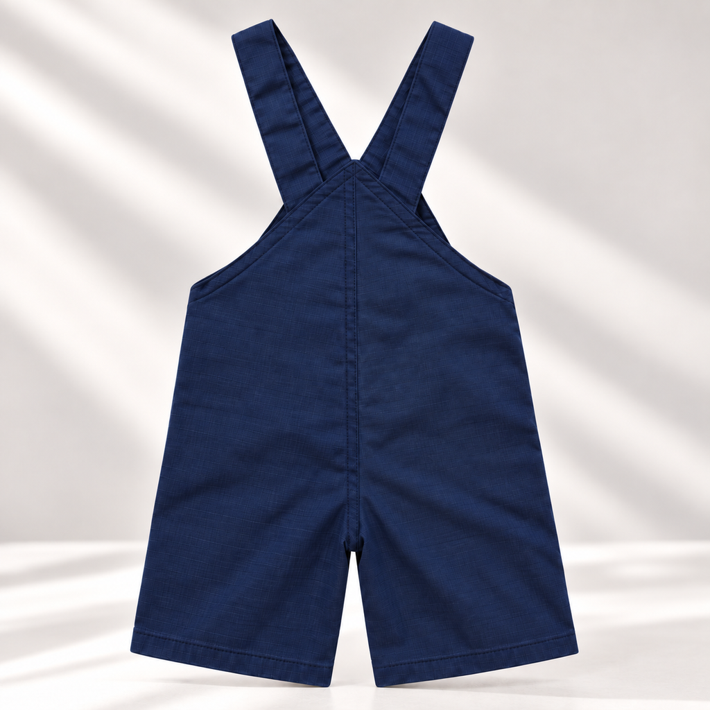 Minnie Craft / Pure Cotton Smooth Texture Front Printed Navy Romper/Jumpsuit