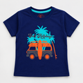 Minnie Craft / Boys Soft Organic Cotton 'Surf Holidays' Printed Navy T-Shirt