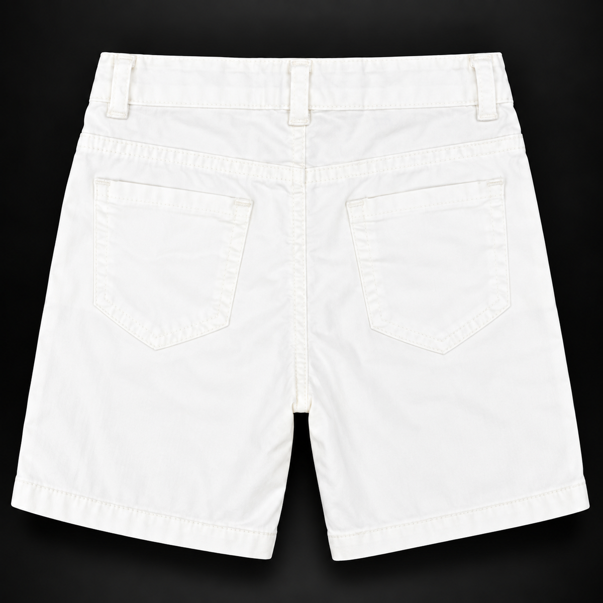 Minnie Craft / Floral Embroidered Pure cotton White shorts / Front & Back Pockets