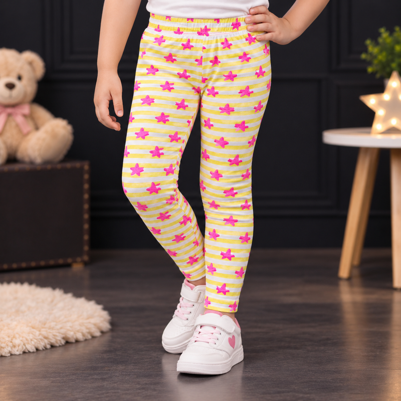 Minnie Minors / Girls Summer Star All Over Printed Cotton Tight