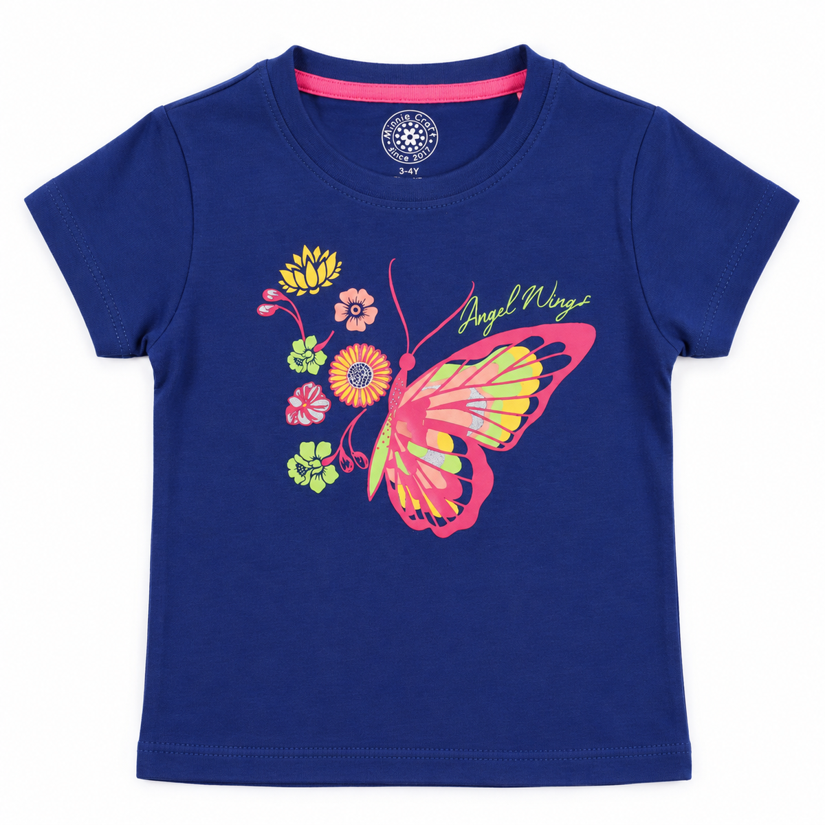 Minnie Craft / Soft Cotton Butterfly Puff Printed T-Shirt