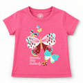 Minnie Craft / Soft Cotton Butterflies Printed Light Pink T-Shirt