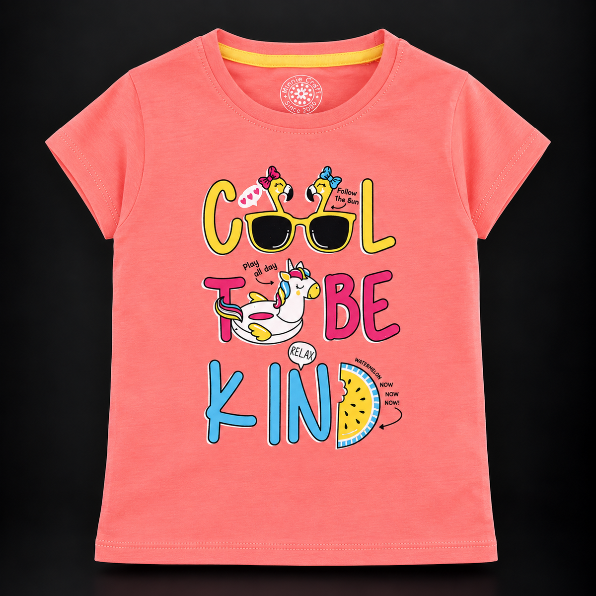 Minnie Craft / Soft Organic Cotton 'Cool Tube Kind' Printed Light Pink T-Shirt