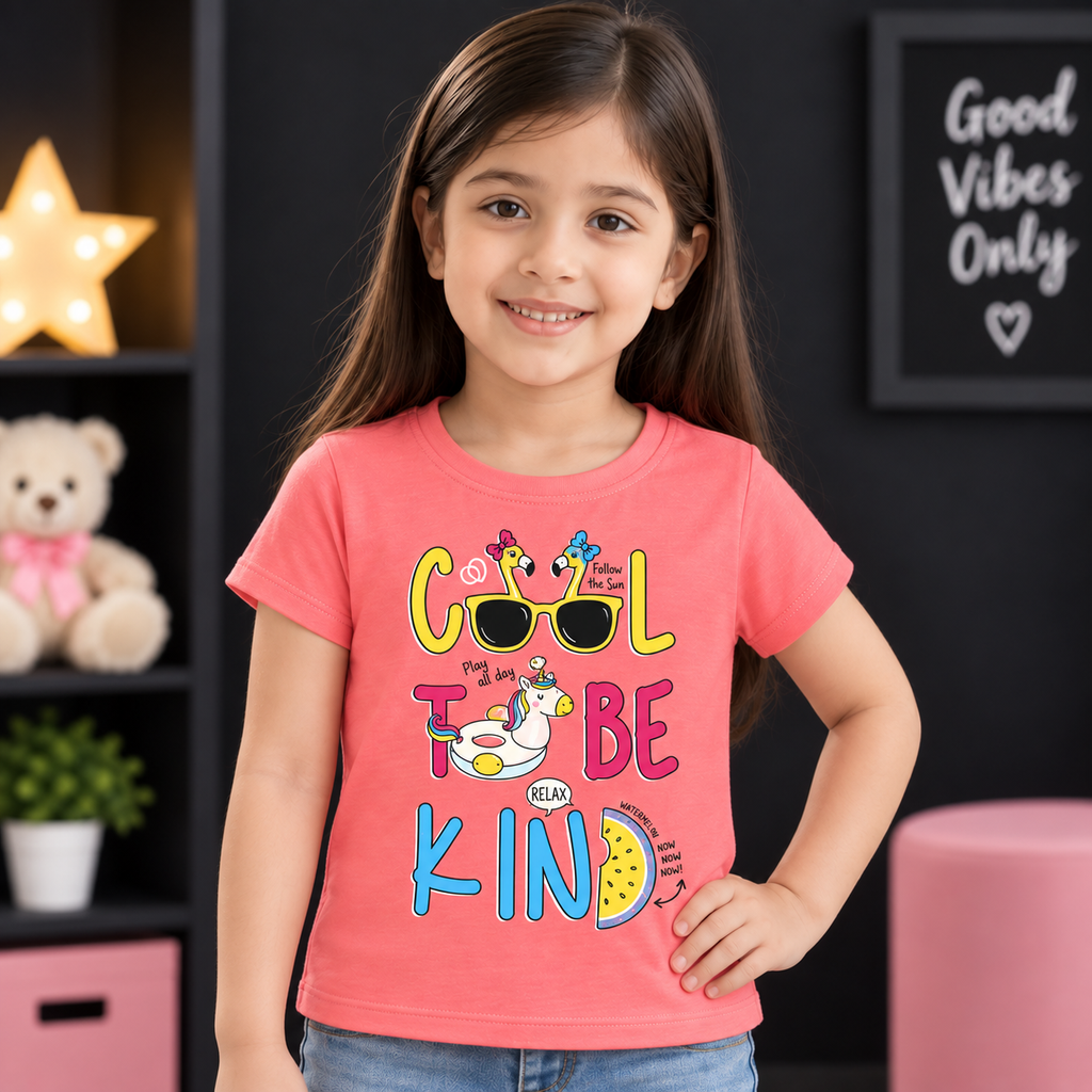 Minnie Craft / Soft Organic Cotton 'Cool Tube Kind' Printed Light Pink T-Shirt