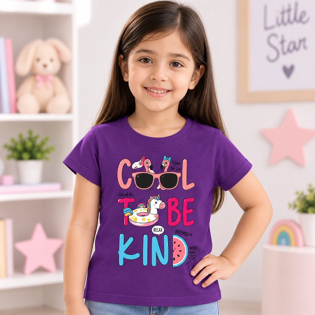 Minnie Craft / Soft Organic Cotton 'Cool Tube Kind' Printed Purple T-Shirt