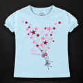 Minnie Craft Organic Soft Cotton 'Star Catcher' Printed Sea Blue T-Shirt Frilled Armholes