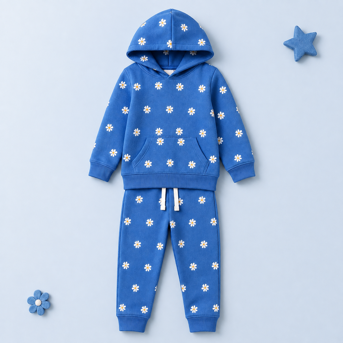 Minnie Minors 2 pc Set Sky Blue Hoodie-Jogger pants / Floral Prints