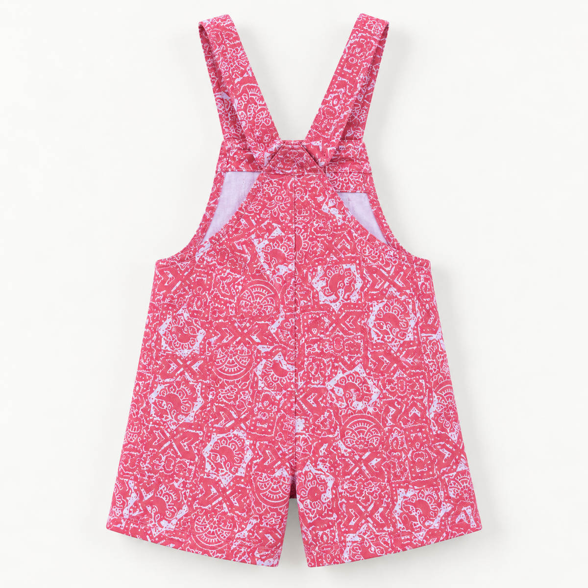 Minnie Craft / Girls Floral Design Front pockets Pink Color Romper