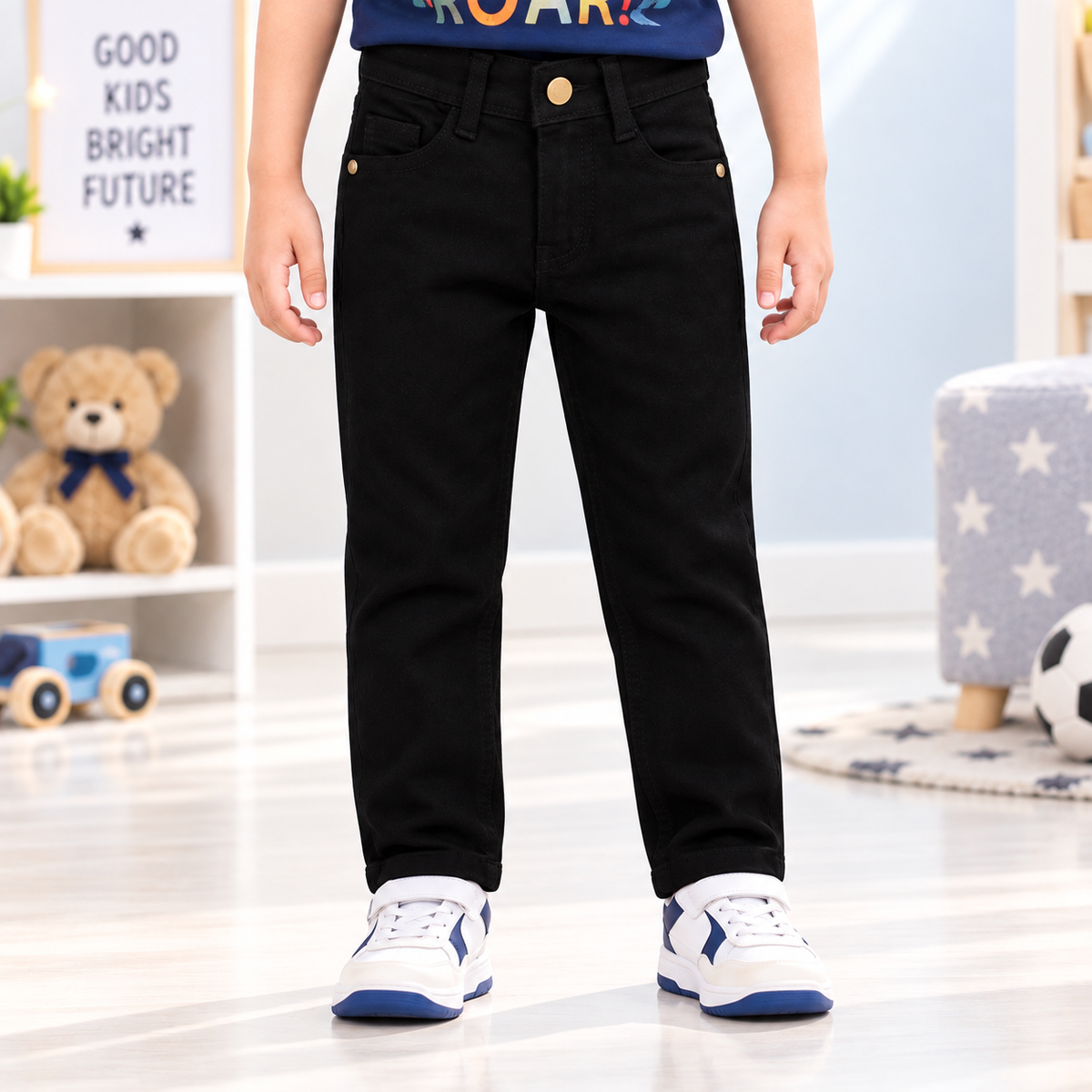 Imported Jet Black Stretchable Jeans