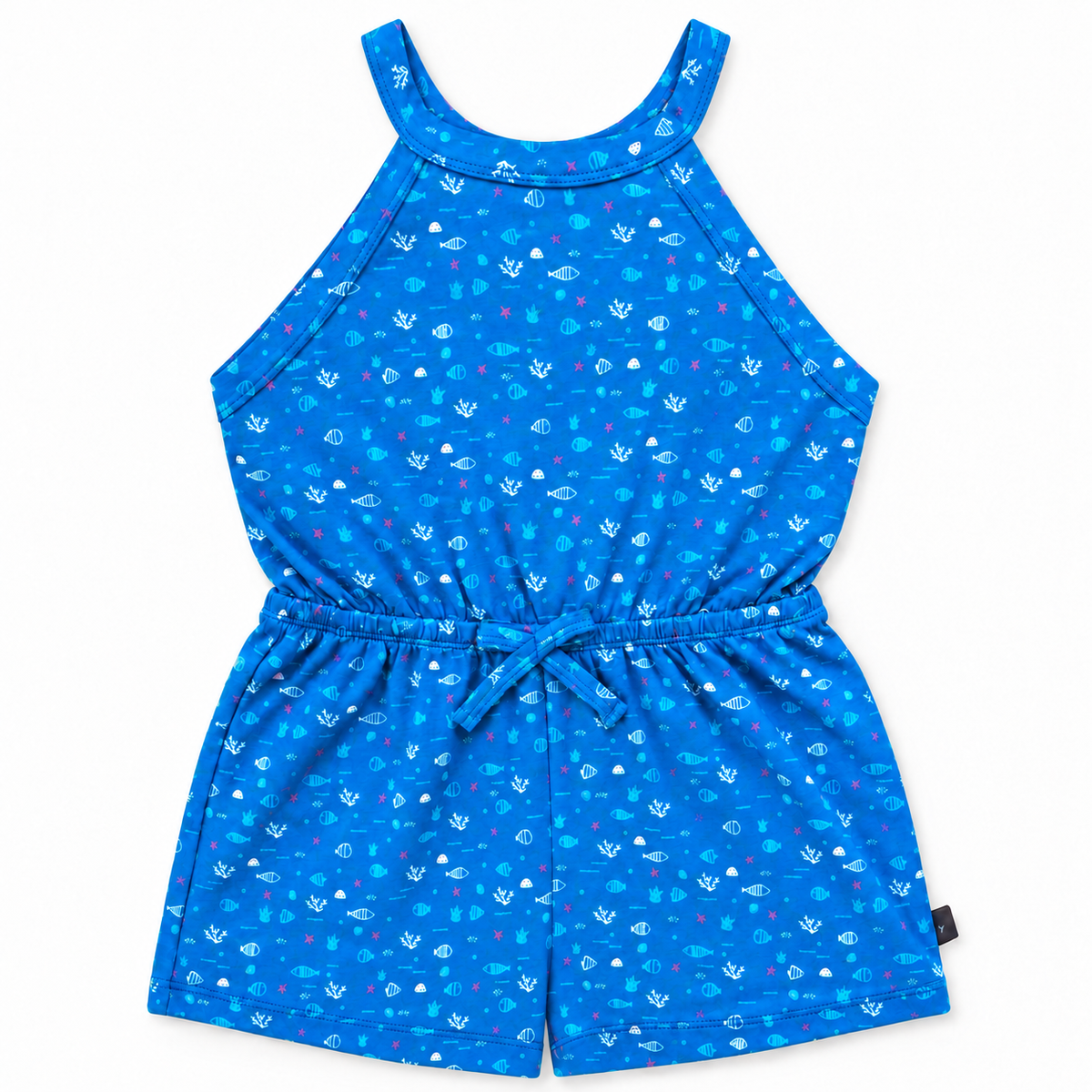 Sapphire / All Over Printed Elegant Design Girls Jumpsuit/Romper