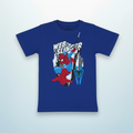 Minnie Craft / Soft Cotton Spider-Man Printed Electric Blue T-Shirt