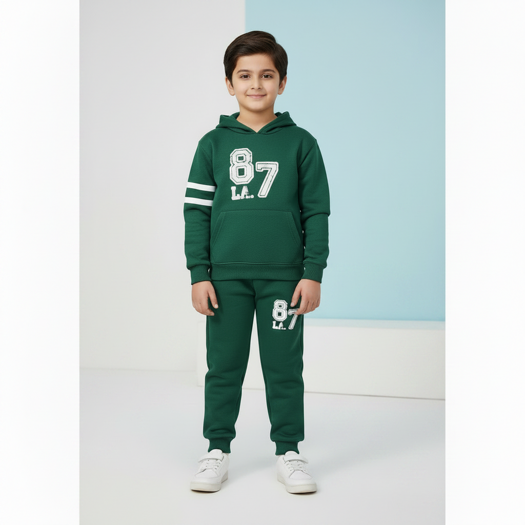 Minnie Minors 2 pc Set green Hoodie-Jogger Pants / LA. 87 printed