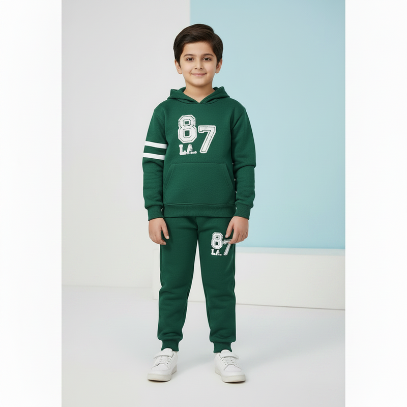 Minnie Minors 2 pc Set green Hoodie-Jogger Pants / LA. 87 printed