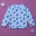 Minnie-Minors Girls Ice-Blue Color Florals Print Design Sweatshirt