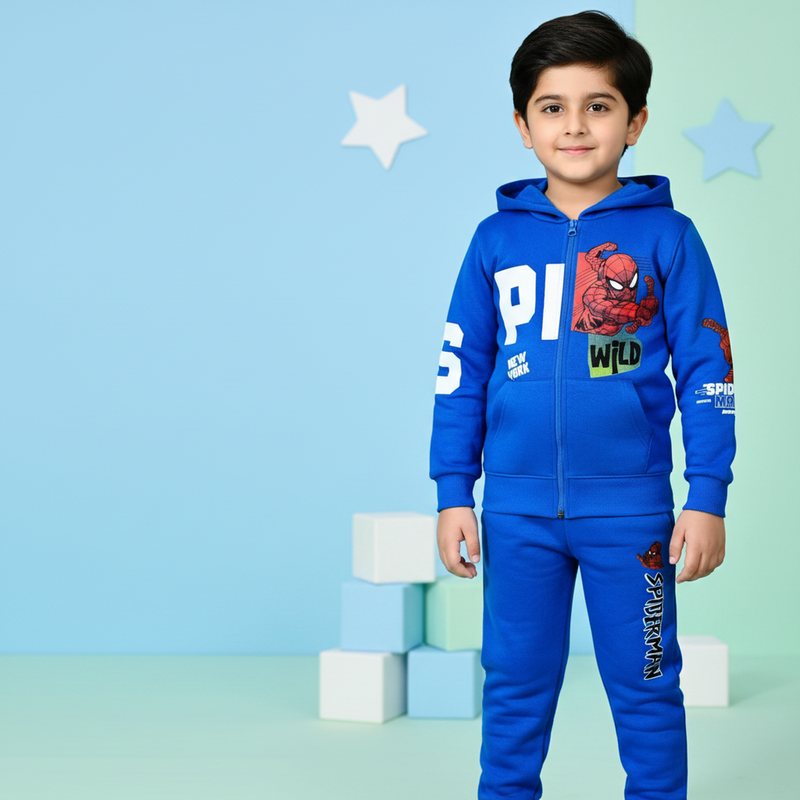 Minnie Minors 2 pc Set Royal Blue Hoodie-Jogger pants / Spider-Man Design