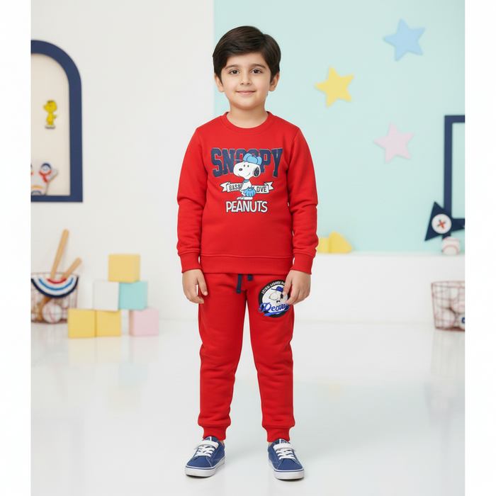 Boys Winter 2 PC Set Soft Fleece Snoopy Design printed / Mars Kids