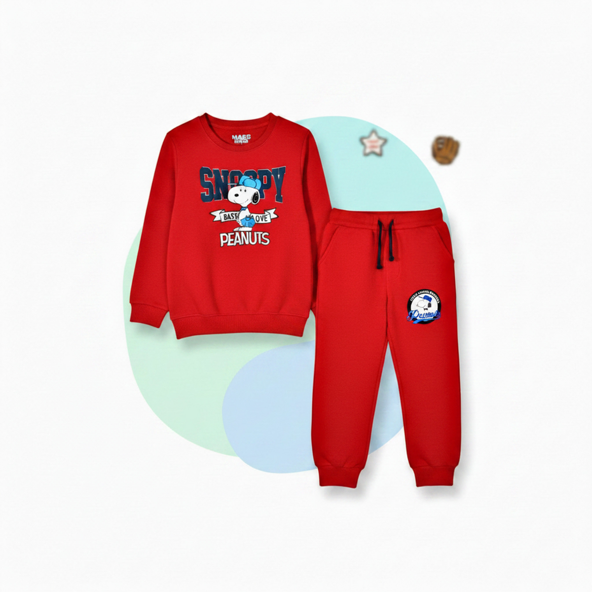 Boys Winter Soft Fleece 2 PC Set Snoopy Design printed / Mars Kids
