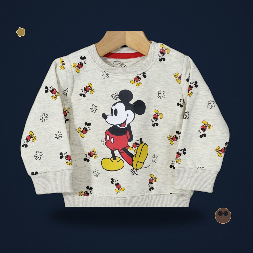Minnie-Minors Unisex Infant Mickey-Mouse Printed Sweatshirt