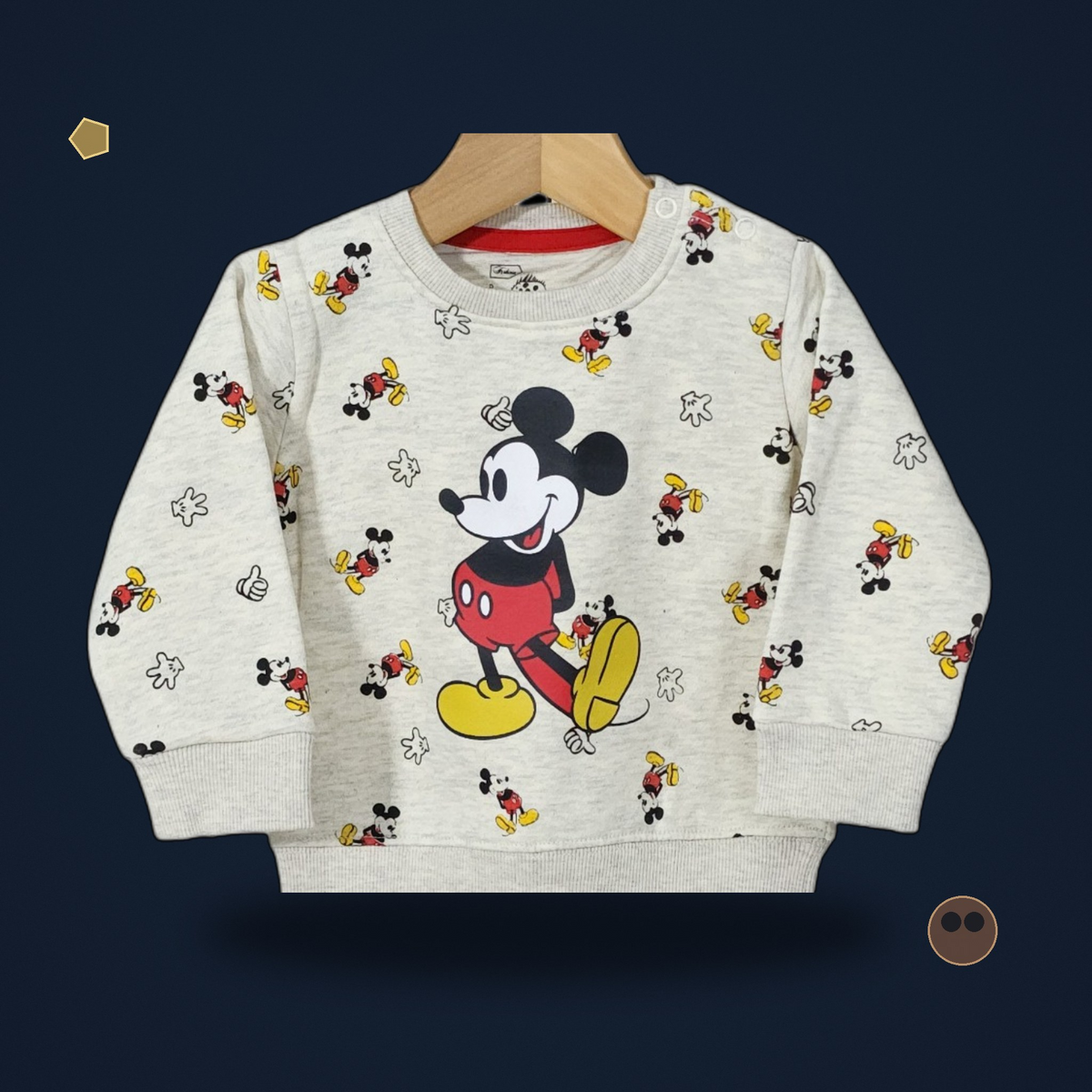 Minnie-Minors Unisex Infant Mickey-Mouse Printed Sweatshirt