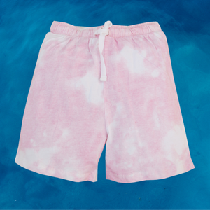 Minnie Minors / Girls Pure Stretchable Cotton Summer Tie & Dye Shorts Pink