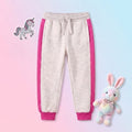 Girls Winter Pink Stripes Design Jogger Pants / Mars Kids