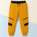 Out-Fitters Boys Winter Yellow Mustard Cargo Zipper Jogger Pants