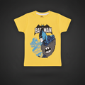 Minnie Craft / Boys 'BATMAN' Printed Design Soft Stretchable Organic Cotton Yellow T-Shirt