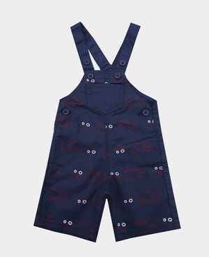 Minnie Craft Brand / Boys Summer Soft Pure Denim cotton printed design Dungaree / Romper