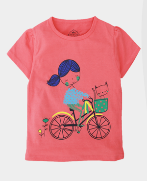 Minnie Craft Brand  (M.C) / Girls Half Sleeves soft Stretchable Cotton T-Shirt