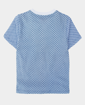 Protocol Brand / Boys Half Sleeves Blue Dotted Soft Smooth Organic Cotton T-Shirt