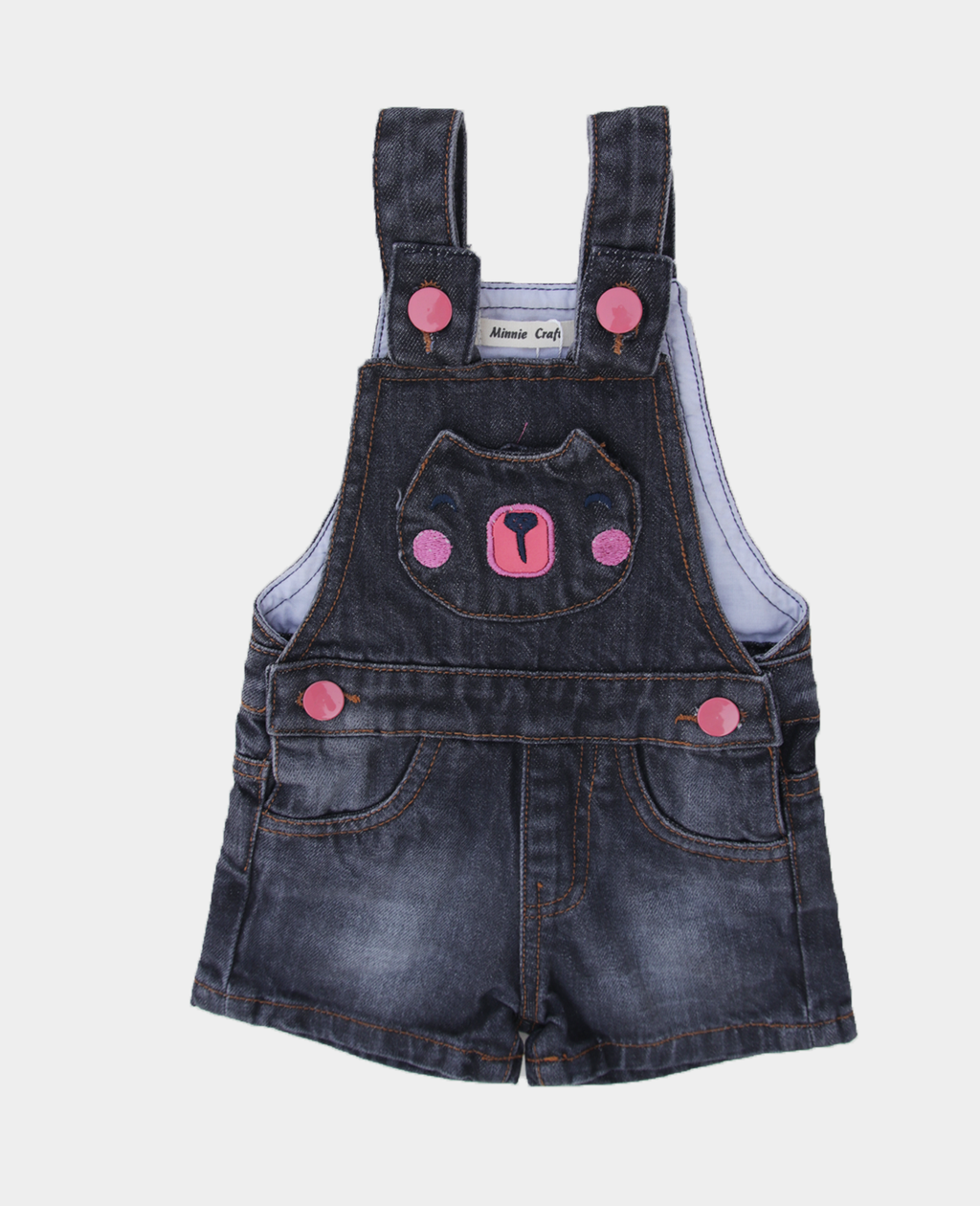 Minnie Craft Brand (M.C) /  Unisex Embroided Summer Dungaree with Fades Design