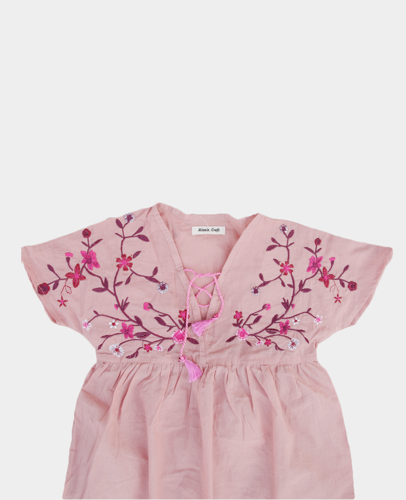 Minnie Craft Brand (M.C) / Girls Top halfsleeves Embroided Frock